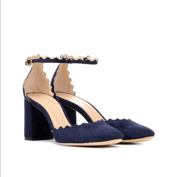 Chloe Lauren Scalloped Ankle Strap D’orsay Pump - Picture 2 of 5